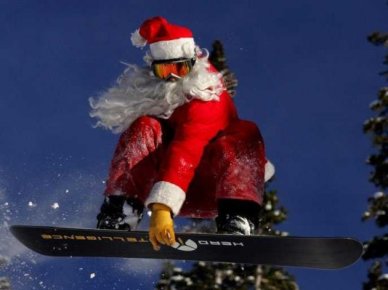 santa-claus-snowboard
